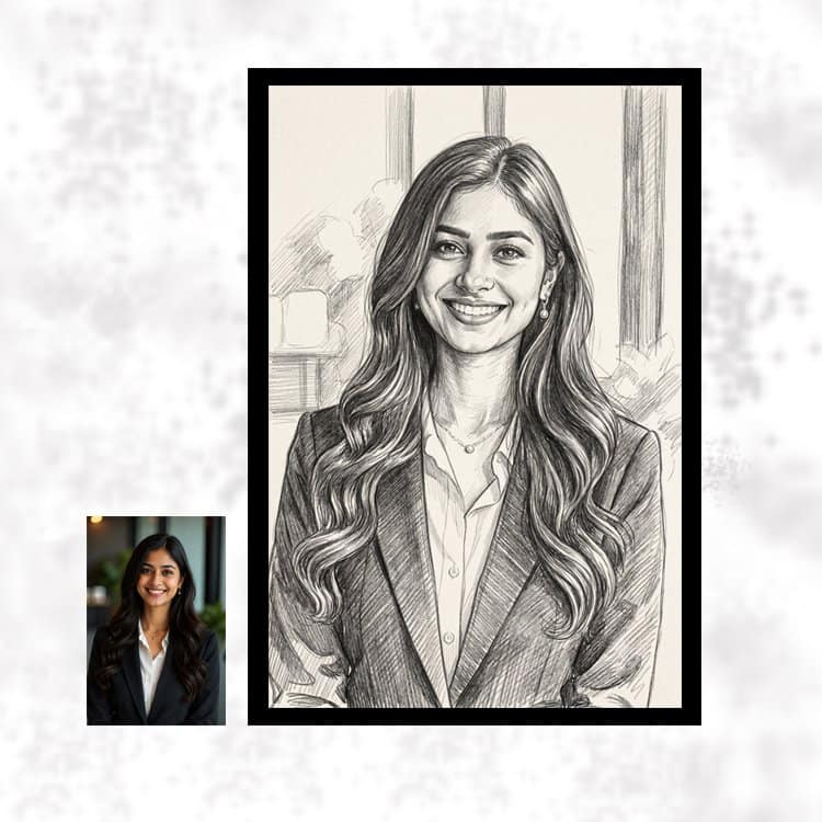 Custom Handmade Sketch Frame Display