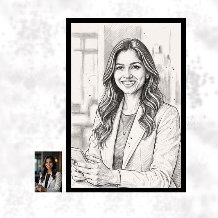 Custom Handmade Sketch Frame Display