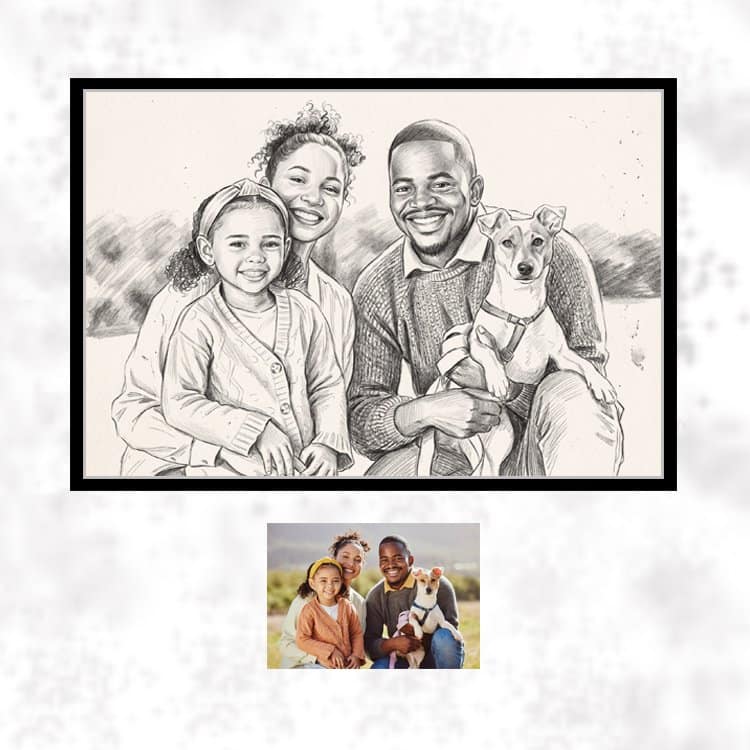 Custom Handmade Sketch Frame Display