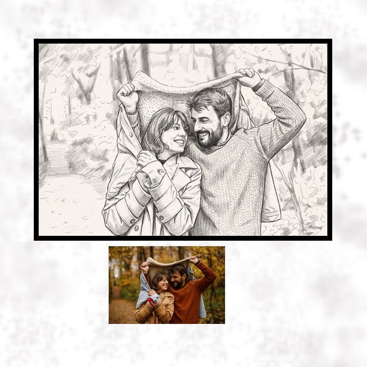 Custom Handmade Sketch Frame Display